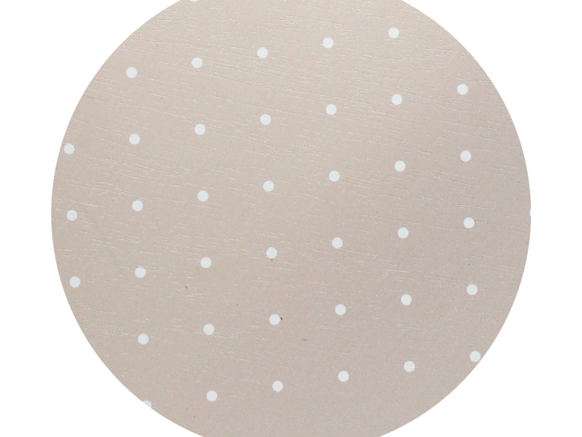 Scented candle lid, beige with white polka dots