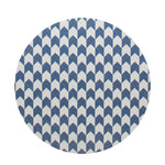 21 oz scented candle lid with blue-and-cream chevron pattern top