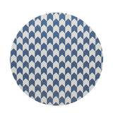 21 oz scented candle lid with blue-and-cream chevron pattern top