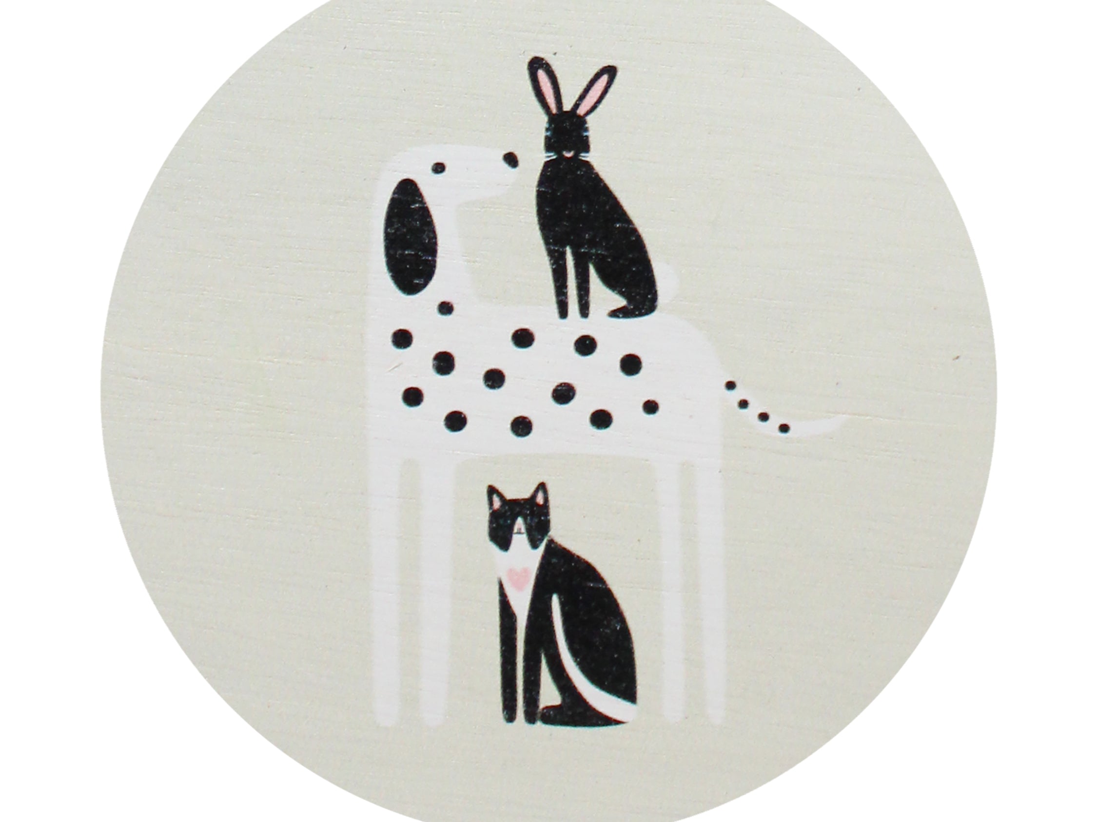 21 oz scented candle with illustrated animal label on light wax lid