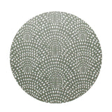 SAND+FOG scented candle lid with green speckled mosaic pattern top