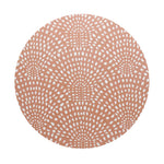 Speckled terracotta candle lid top view