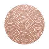 Speckled terracotta candle lid top view