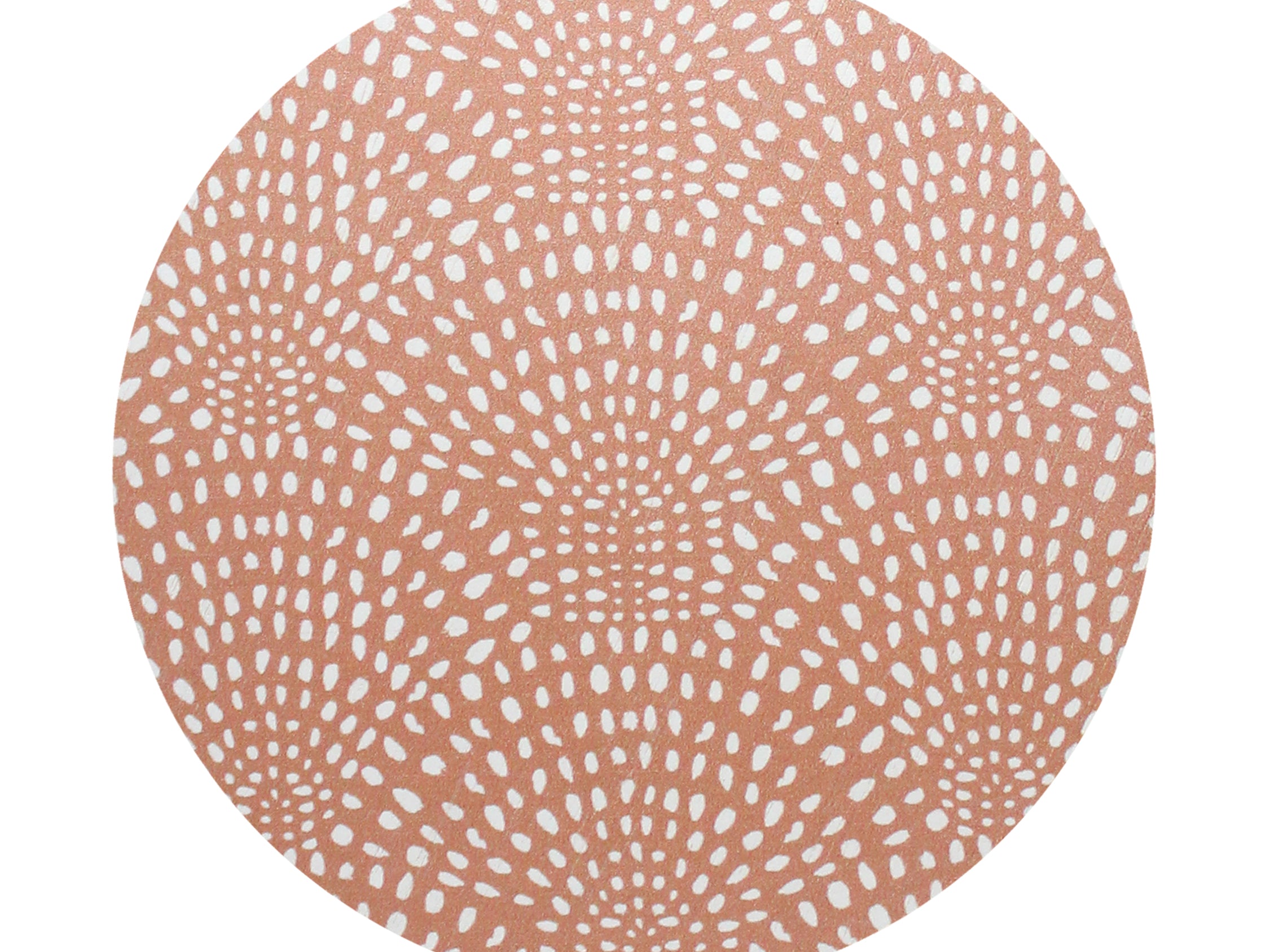 Speckled terracotta candle lid top view