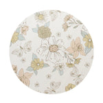 Floral scented candle with pastel botanical lid top