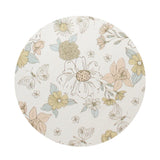Floral scented candle with pastel botanical lid top
