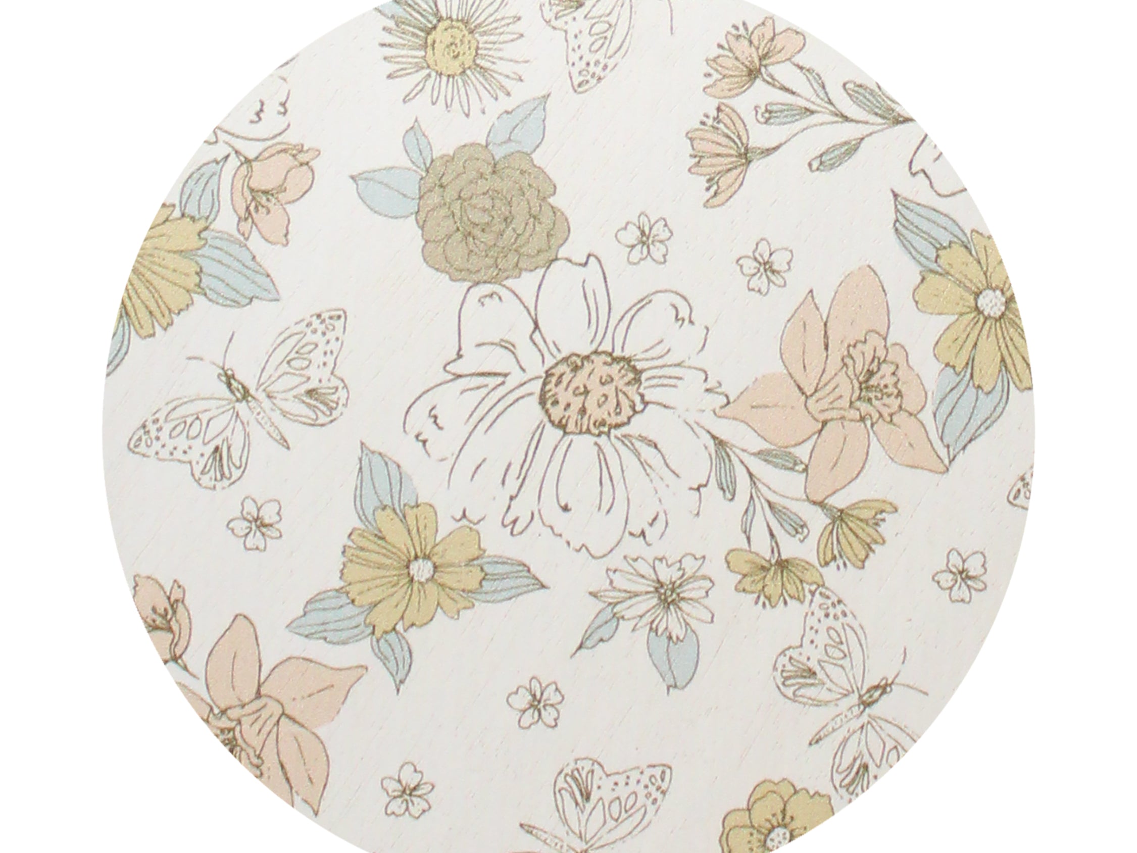 Floral scented candle with pastel botanical lid top
