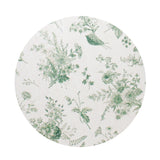 Scented candle lid with white botanical leaf print