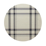 Round plaid lid top for Sand+Fog scented candle