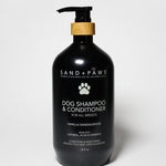 Dog shampoo & conditioner bottle with pump; vanilla sandalwood scent, 32 oz