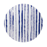 Blue-and-white patterned lid for the Clean Waves scented candle